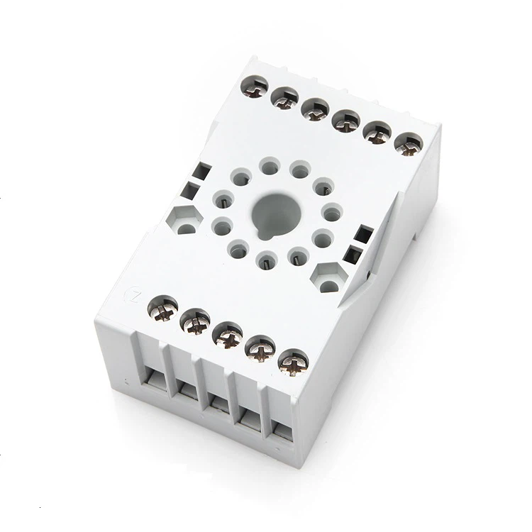 White 12-Pin Relay Socket